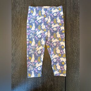 Mini Boden Blue Bunny and Floral Leggings